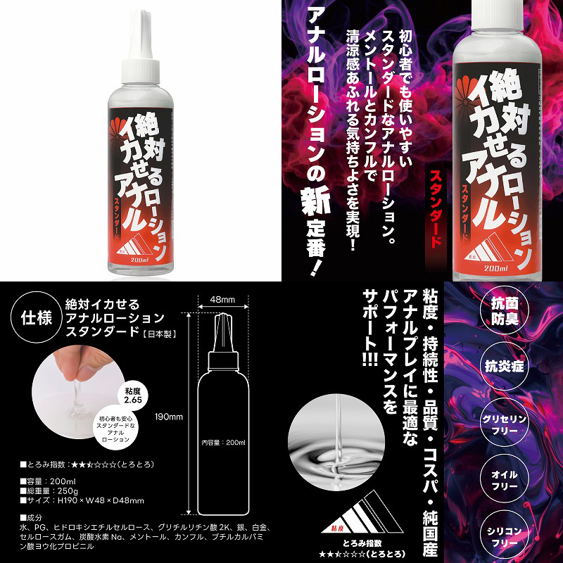 絶対イカせるアナルローション スタンダード 200ml 3本セット 絶対イカせるアナルローション スタンダード 200ml 3本セット